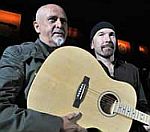 U2's The Edge Presents Peter Gabriel With Amnesty International Accolade