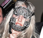 Lady Gaga Wears 'Warrior Mask' At Sting, Elton John Charity Gig