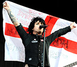 Green Day Wave England Flag At Huge Outdoor Manchester Gig